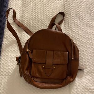Great condition Frye leather backpack purse. Cognac brown
